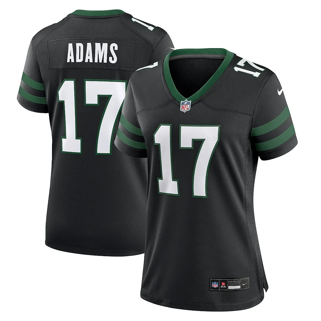 Zennovawear Women's New York Jets Davante Adams Legacy Black Alternate Game Jersey