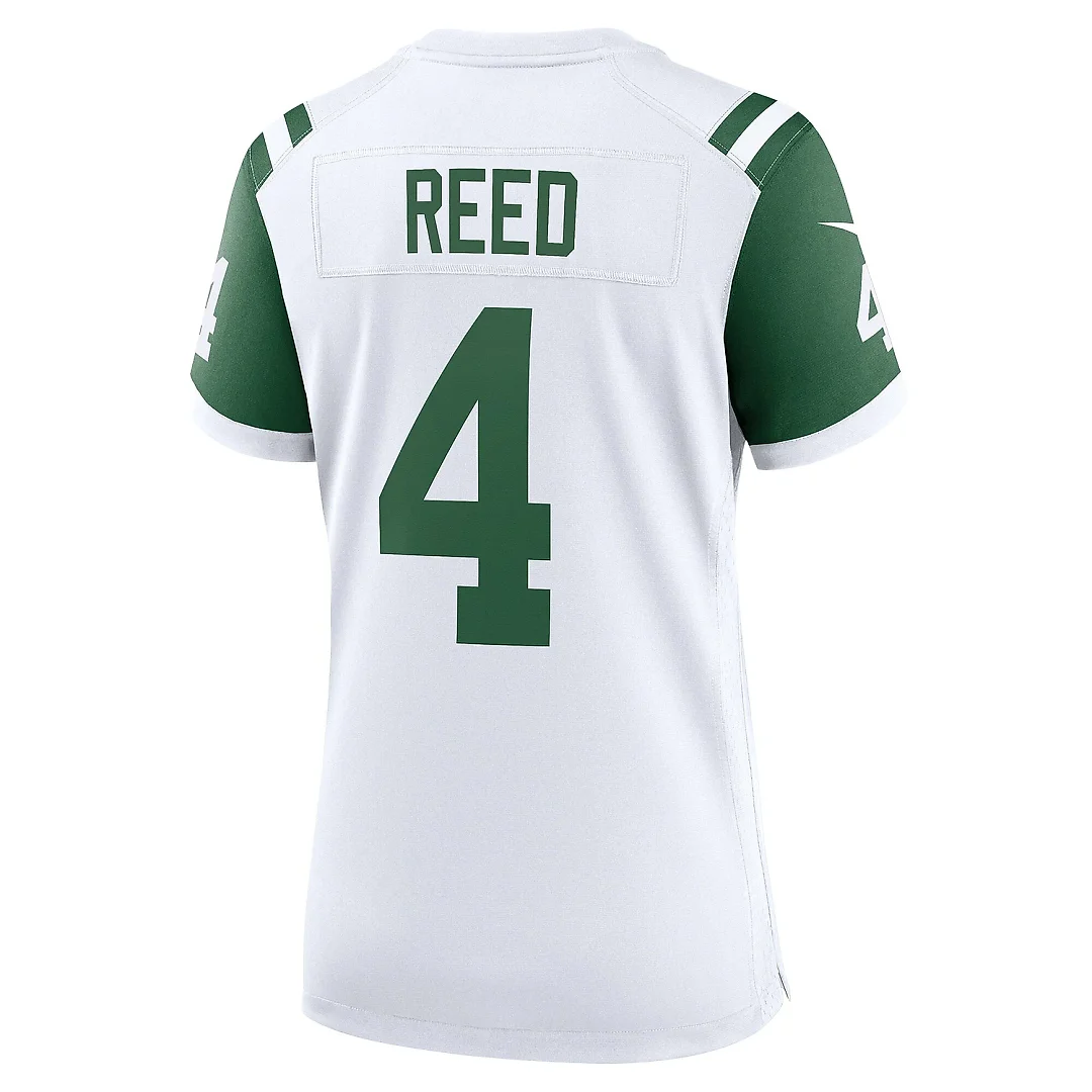 Zennovawear Women's New York Jets D.J. Reed White Classic Alternate Player Game Jersey