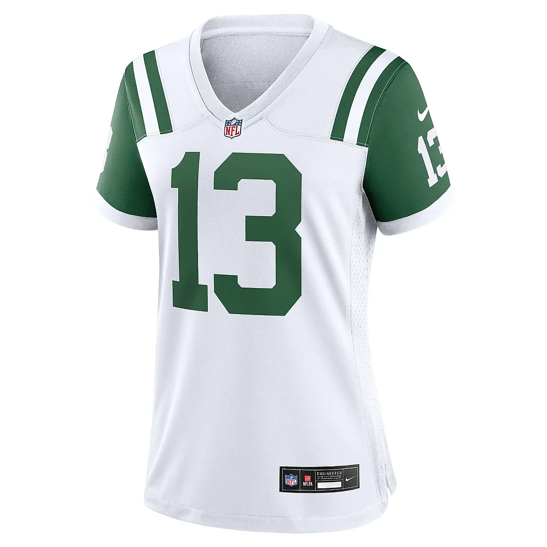 Zennovawear Women's New York Jets Don Maynard White Classic Alternate Retired Player Game Jersey