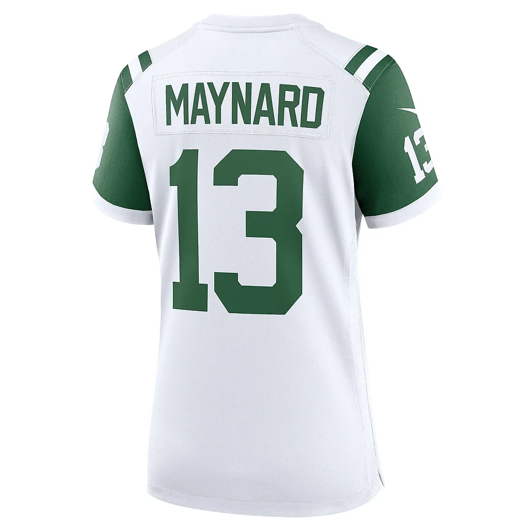 Zennovawear Women's New York Jets Don Maynard White Classic Alternate Retired Player Game Jersey