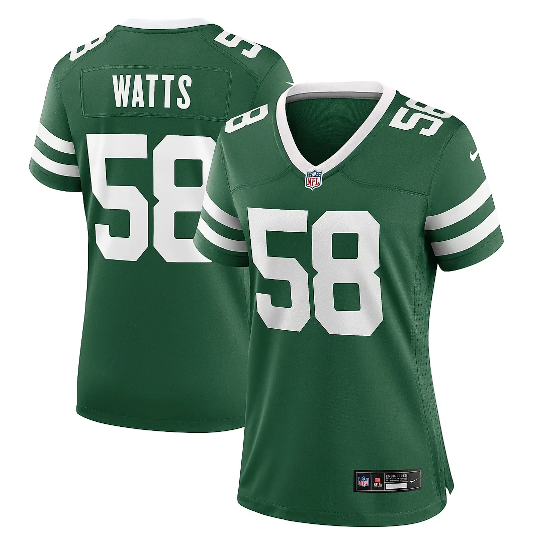 Zennovawear Women's New York Jets Eric Watts Legacy Green Team Game Jersey