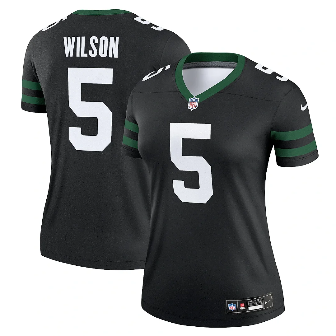 Zennovawear Women's New York Jets Garrett Wilson Legacy Black Alternate Legend Player Performance Top