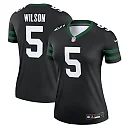 Zennovawear Women's New York Jets Garrett Wilson Legacy Black Alternate Legend Player Performance Top