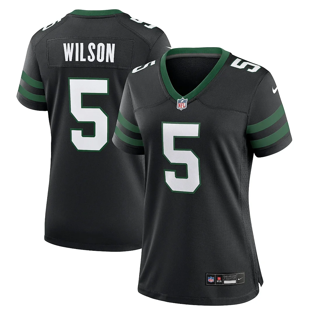 Zennovawear Women's New York Jets Garrett Wilson Legacy Black Alternate Game Jersey