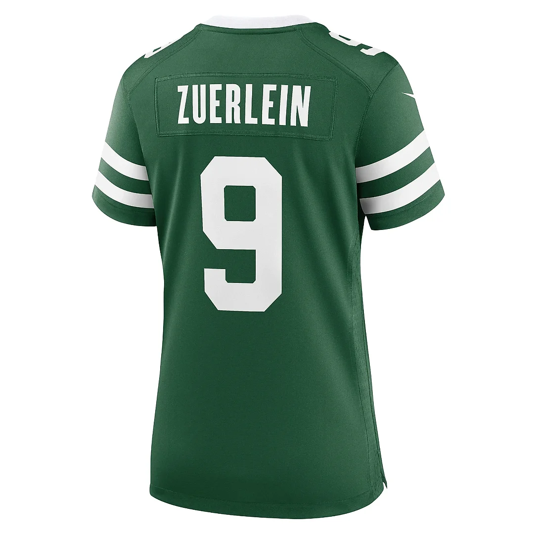Zennovawear Women's New York Jets Greg Zuerlein Legacy Green Team Game Jersey