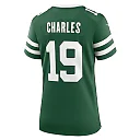Zennovawear Women's New York Jets Irvin Charles Legacy Green Team Game Jersey