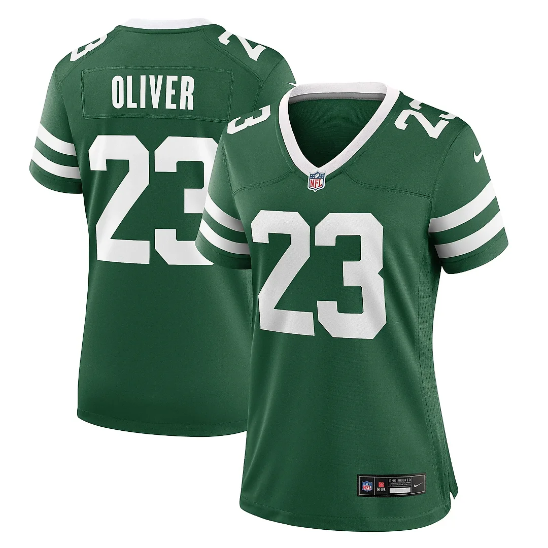 Zennovawear Women's New York Jets Isaiah Oliver Legacy Green Team Game Jersey