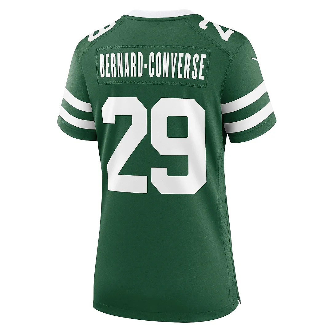 Zennovawear Women's New York Jets Jarrick Bernard Converse Legacy Green Team Game Jersey