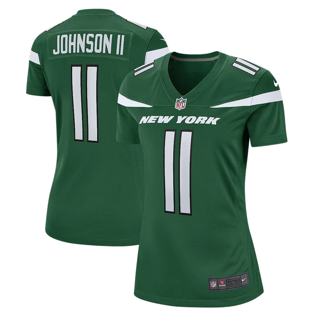 Zennovawear Women's New York Jets Jermaine Johnson II Gotham Green Game Jersey