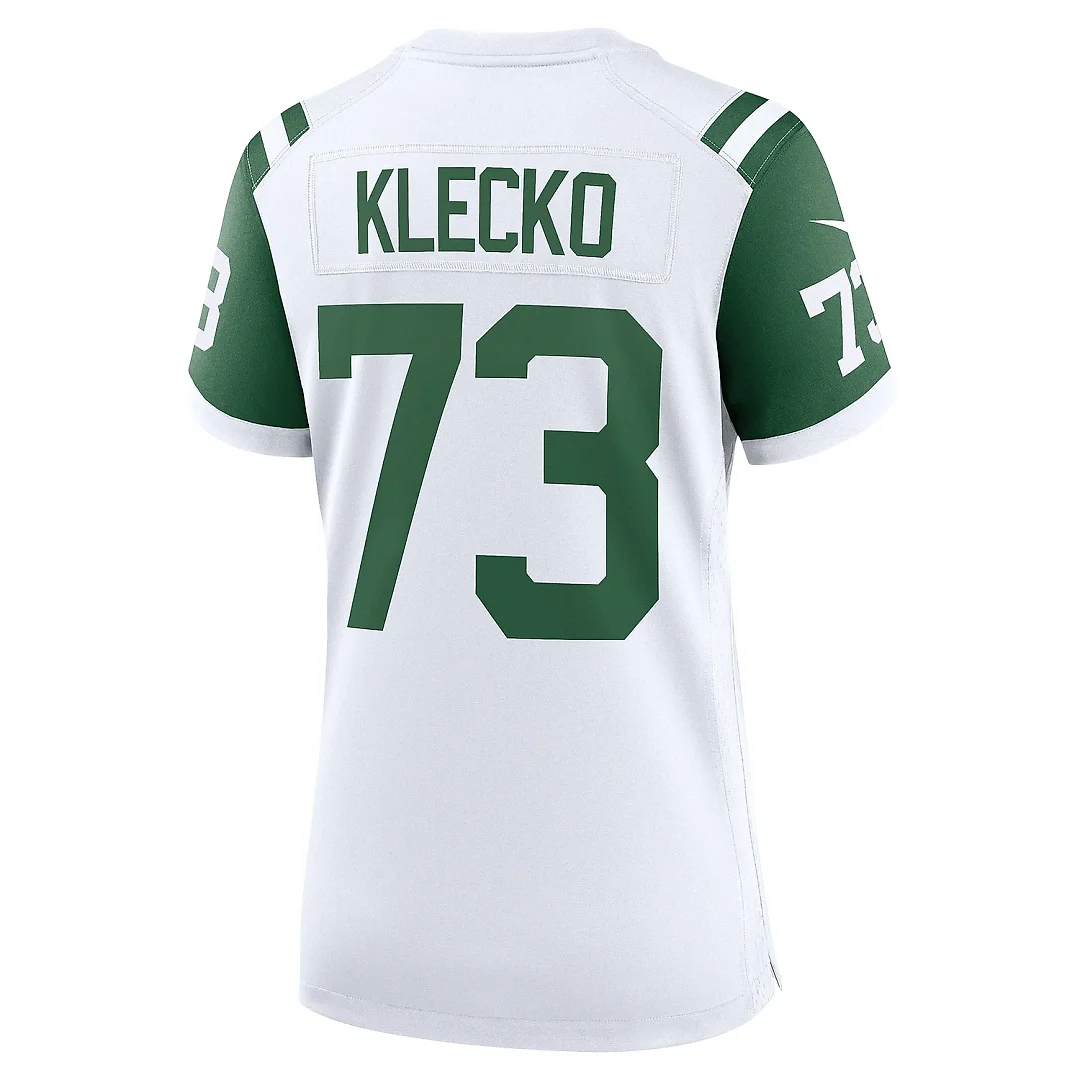 Zennovawear Women's New York Jets Joe Klecko White Classic Alternate Retired Player Game Jersey