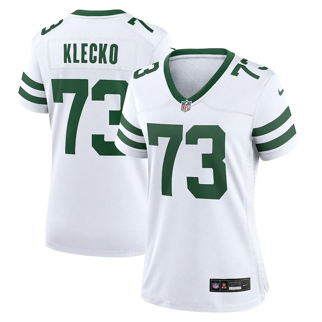 Zennovawear Women's New York Jets Joe Klecko White Legacy Retired Player Game Jersey