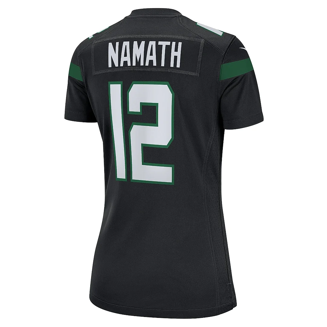 Zennovawear Women's New York Jets Joe Namath Black Retired Player Jersey