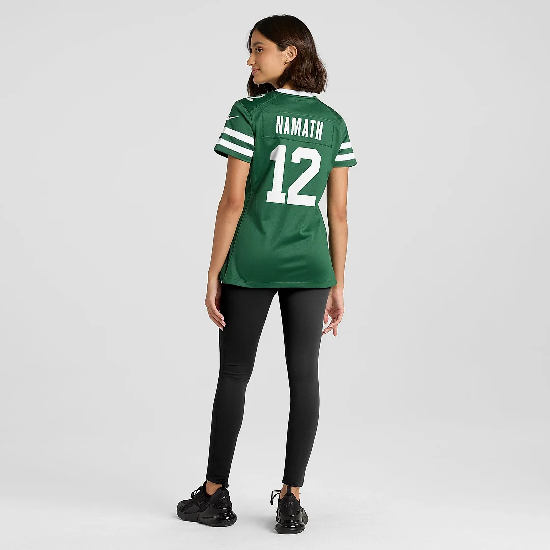 Zennovawear Women's New York Jets Joe Namath Legacy Green Retired Player Game Jersey