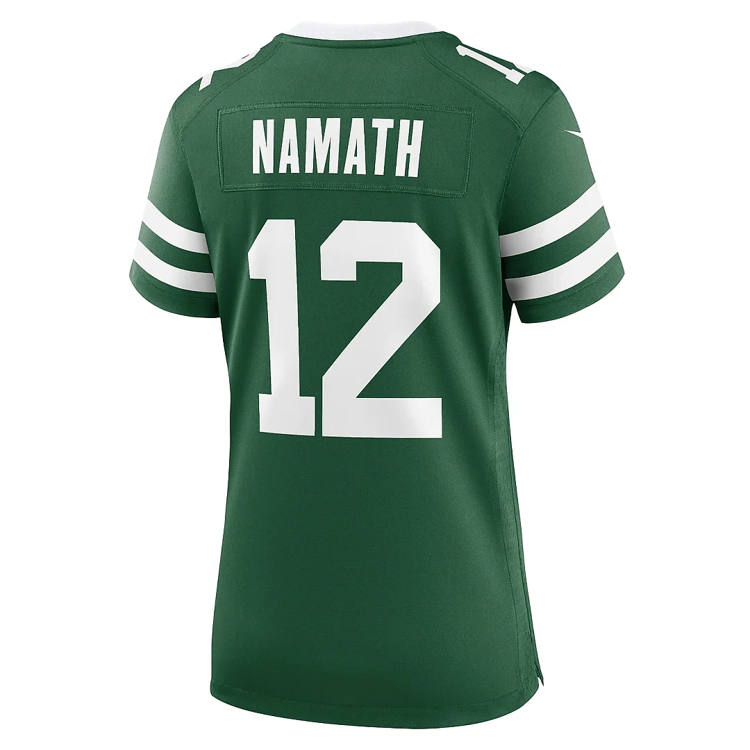 Zennovawear Women's New York Jets Joe Namath Legacy Green Retired Player Game Jersey