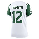 Zennovawear Women's New York Jets Joe Namath White Classic Alternate Retired Player Game Jersey
