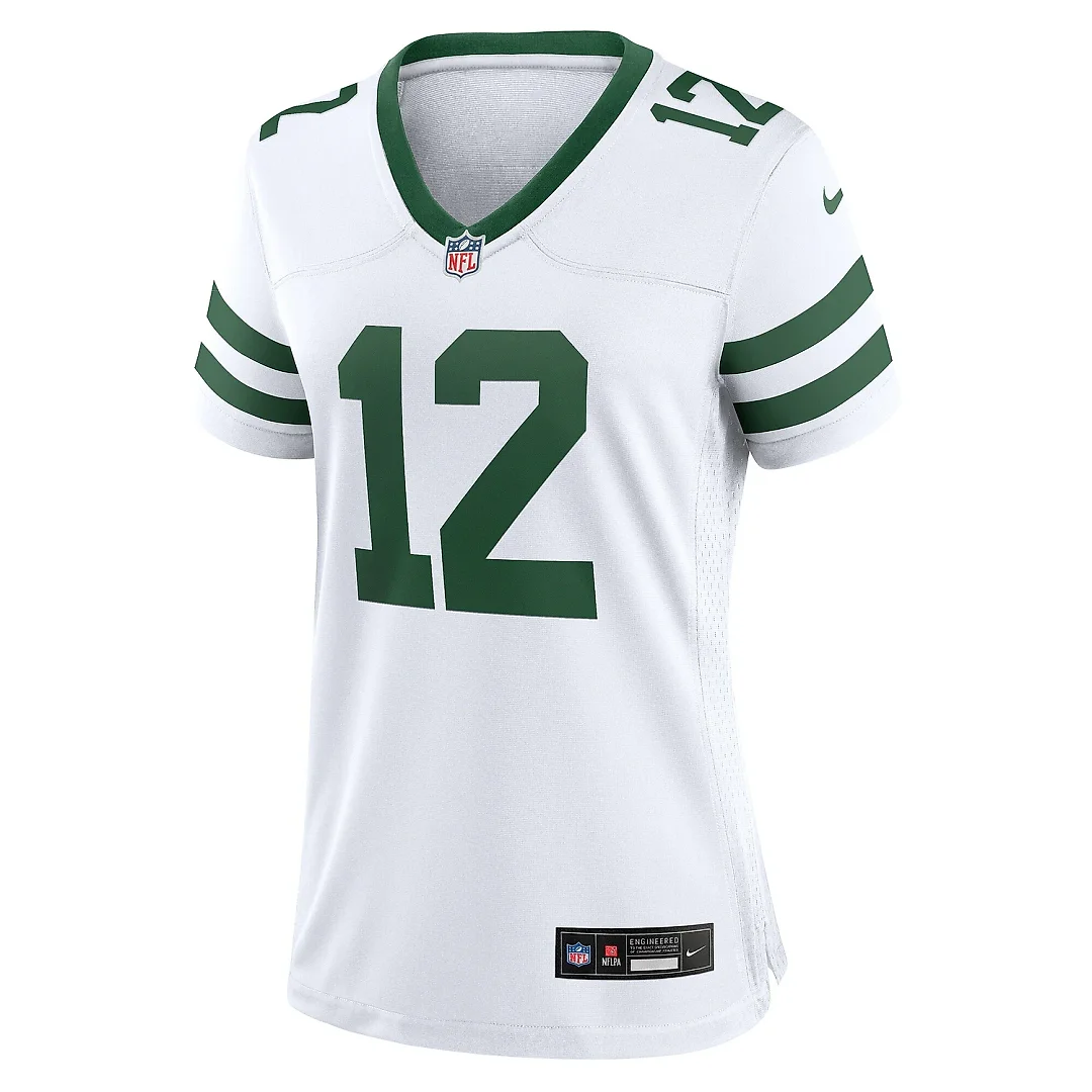 Zennovawear Women's New York Jets Joe Namath White Legacy Retired Player Game Jersey