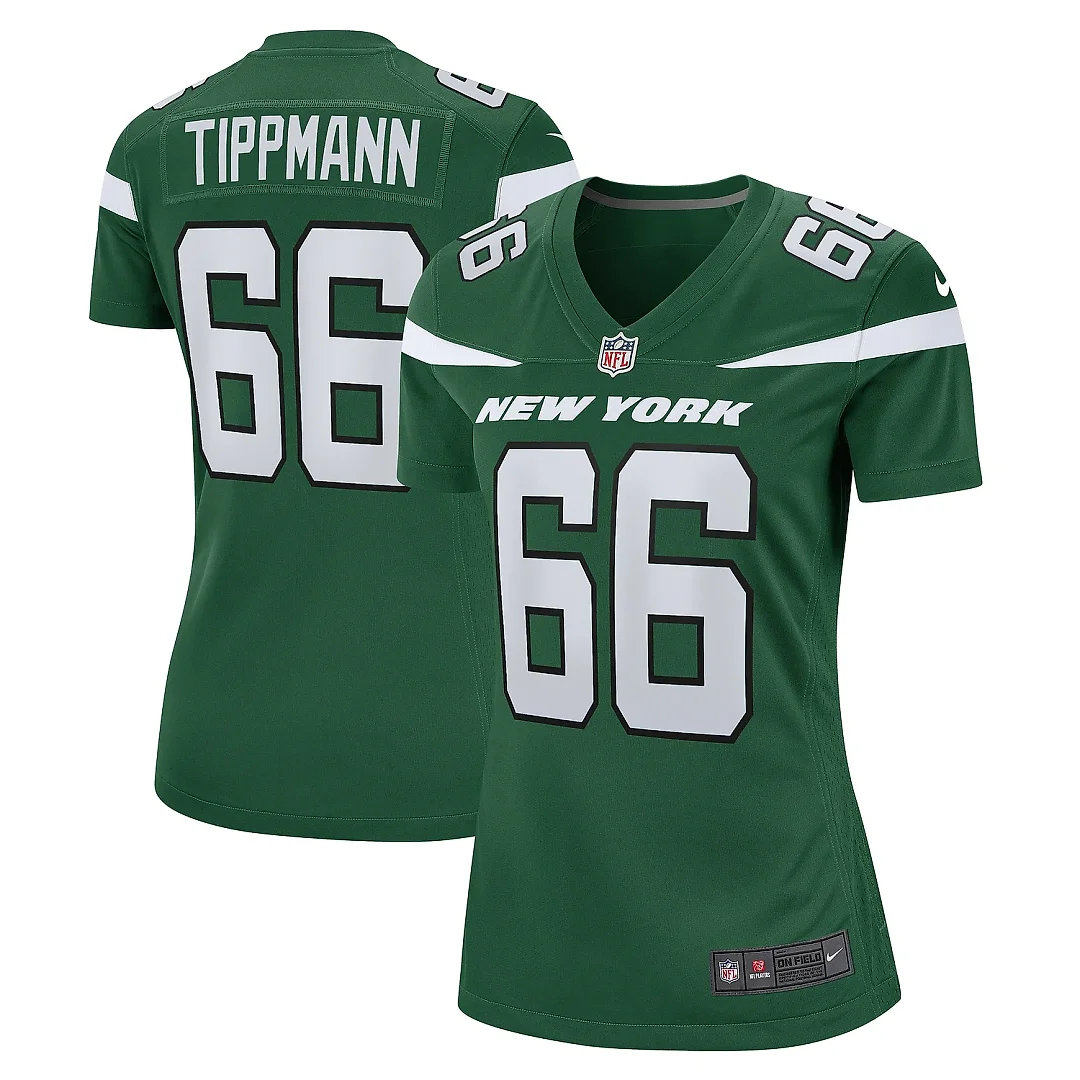 Zennovawear Women's New York Jets Joe Tippmann Gotham Green Game Jersey