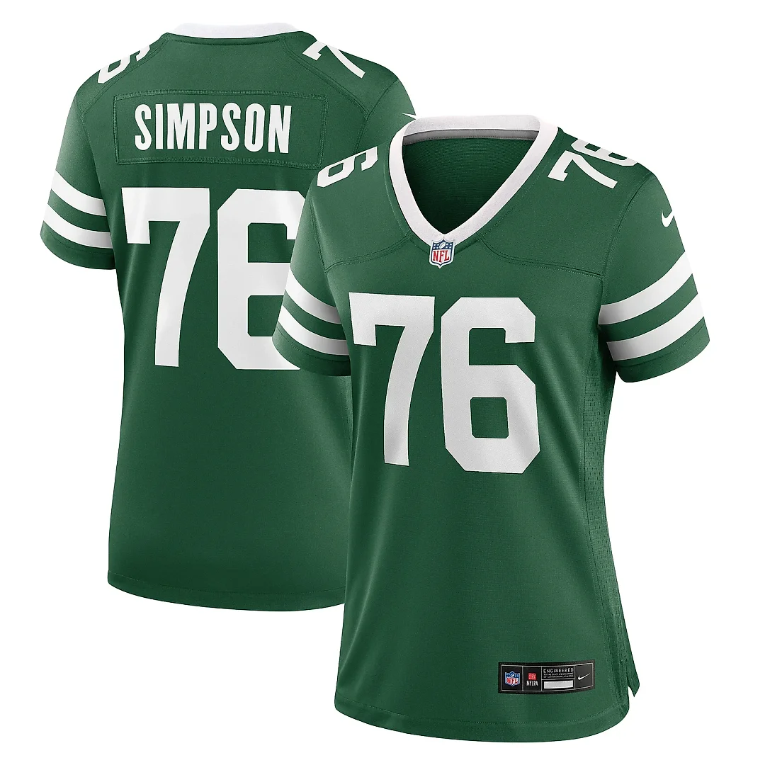 Zennovawear Women's New York Jets John Simpson Legacy Green Game Jersey