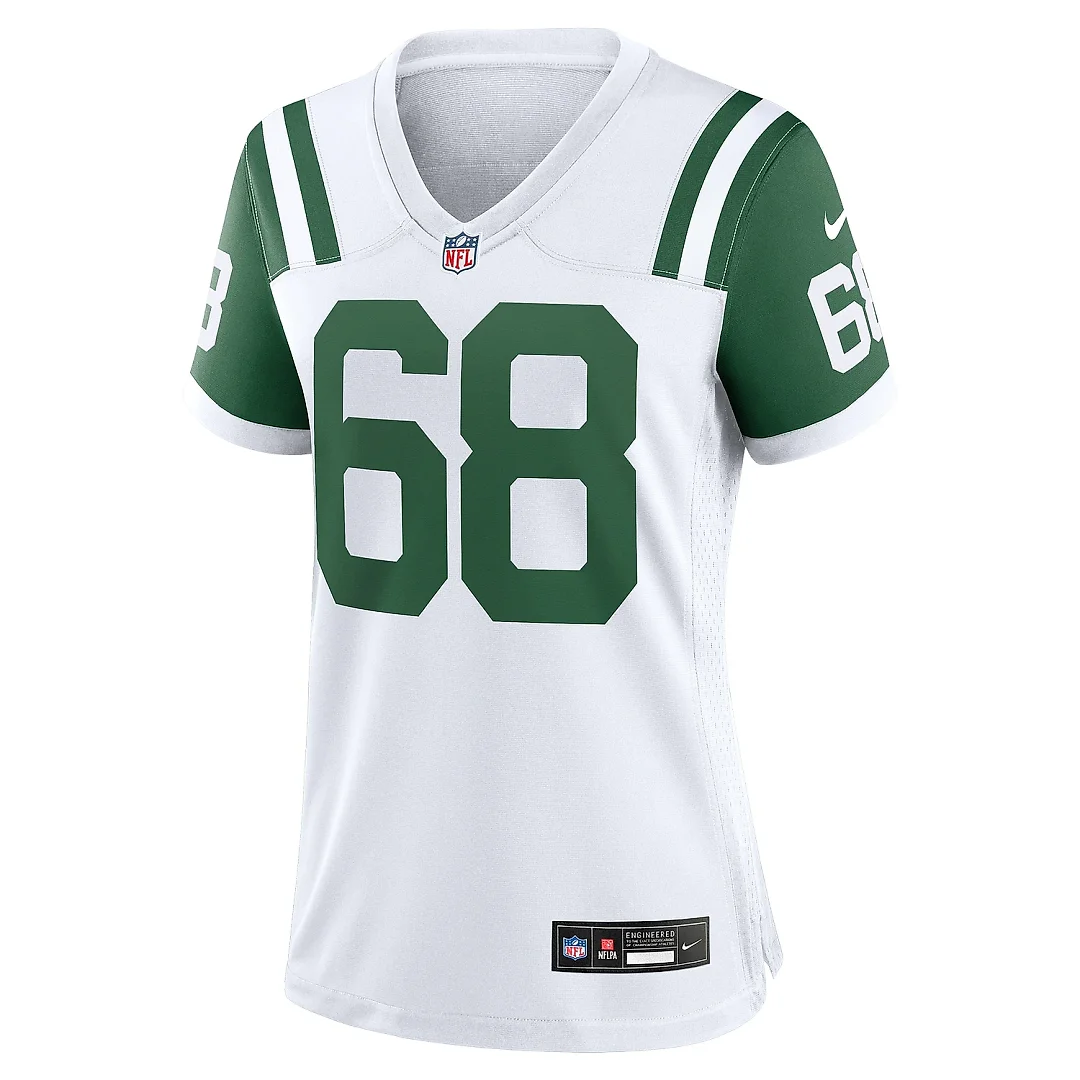 Zennovawear Women's New York Jets Kevin Mawae White Classic Alternate Retired Player Game Jersey