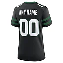 Zennovawear Women's New York Jets Legacy Black Alternate Custom Game Jersey