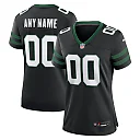 Zennovawear Women's New York Jets Legacy Black Alternate Custom Game Jersey