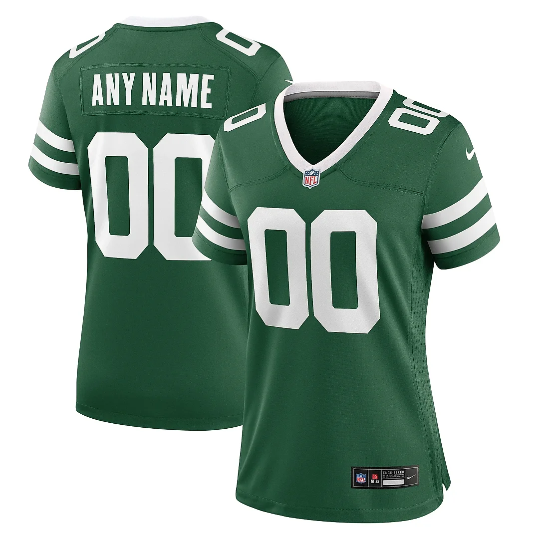 Zennovawear Women's New York Jets Legacy Green Custom Game Jersey