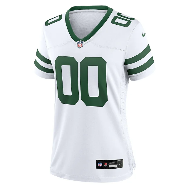 Zennovawear Women's New York Jets Legacy White Custom Game Jersey
