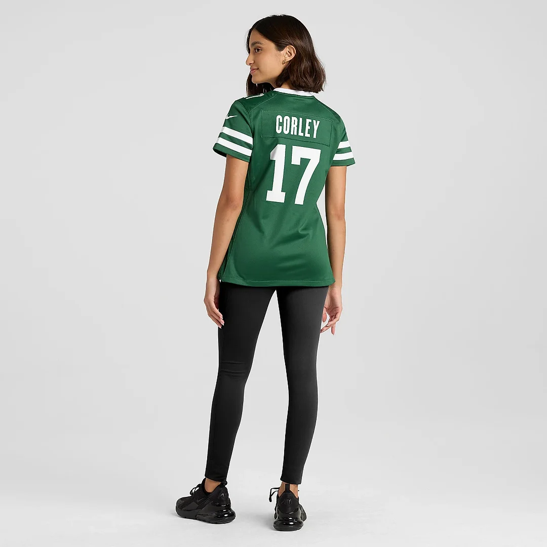 Zennovawear Women's New York Jets Malachi Corley Legacy Green Team Game Jersey