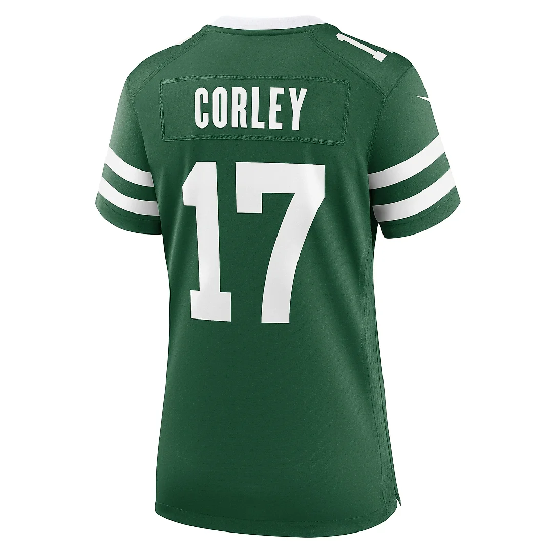 Zennovawear Women's New York Jets Malachi Corley Legacy Green Team Game Jersey