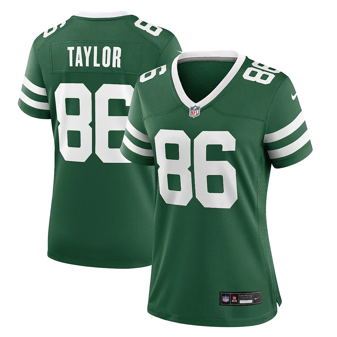 Zennovawear Women's New York Jets Malik Taylor Legacy Green Team Game Jersey