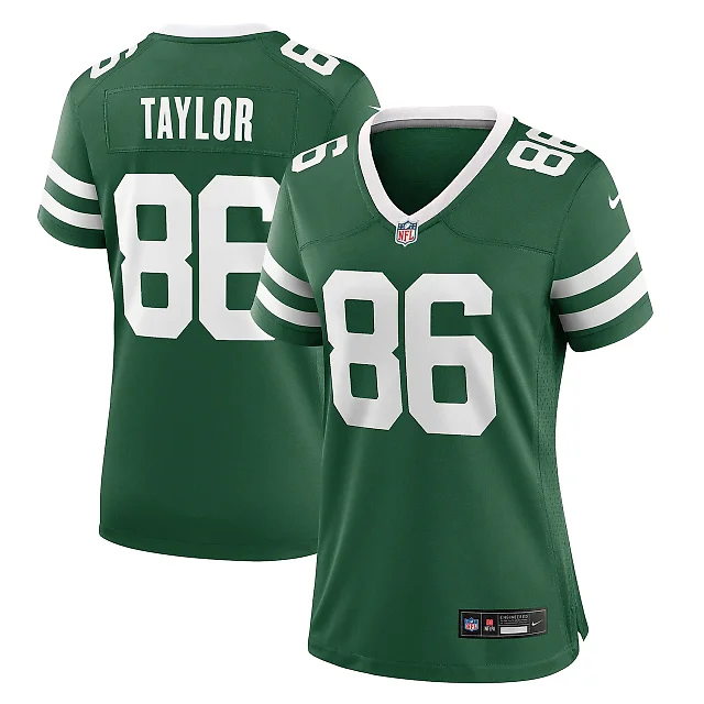 Zennovawear Women's New York Jets Malik Taylor Legacy Green Team Game Jersey
