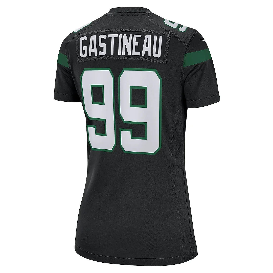 Zennovawear Women's New York Jets Mark Gastineau Stealth Black Game Jersey