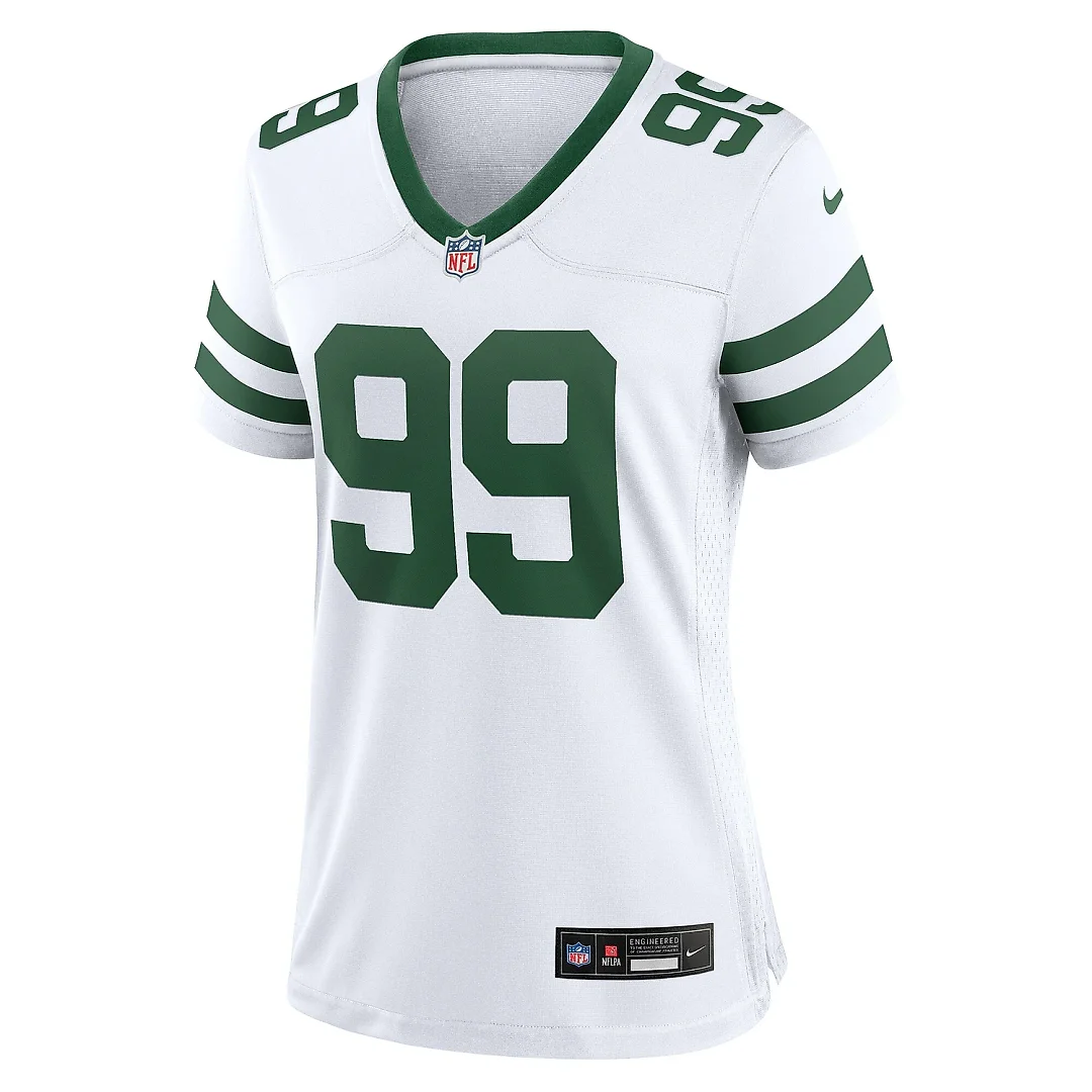 Zennovawear Women's New York Jets Mark Gastineau White Legacy Retired Player Game Jersey