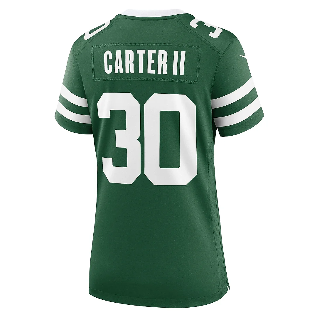 Zennovawear Women's New York Jets Michael Carter II Legacy Green Team Game Jersey