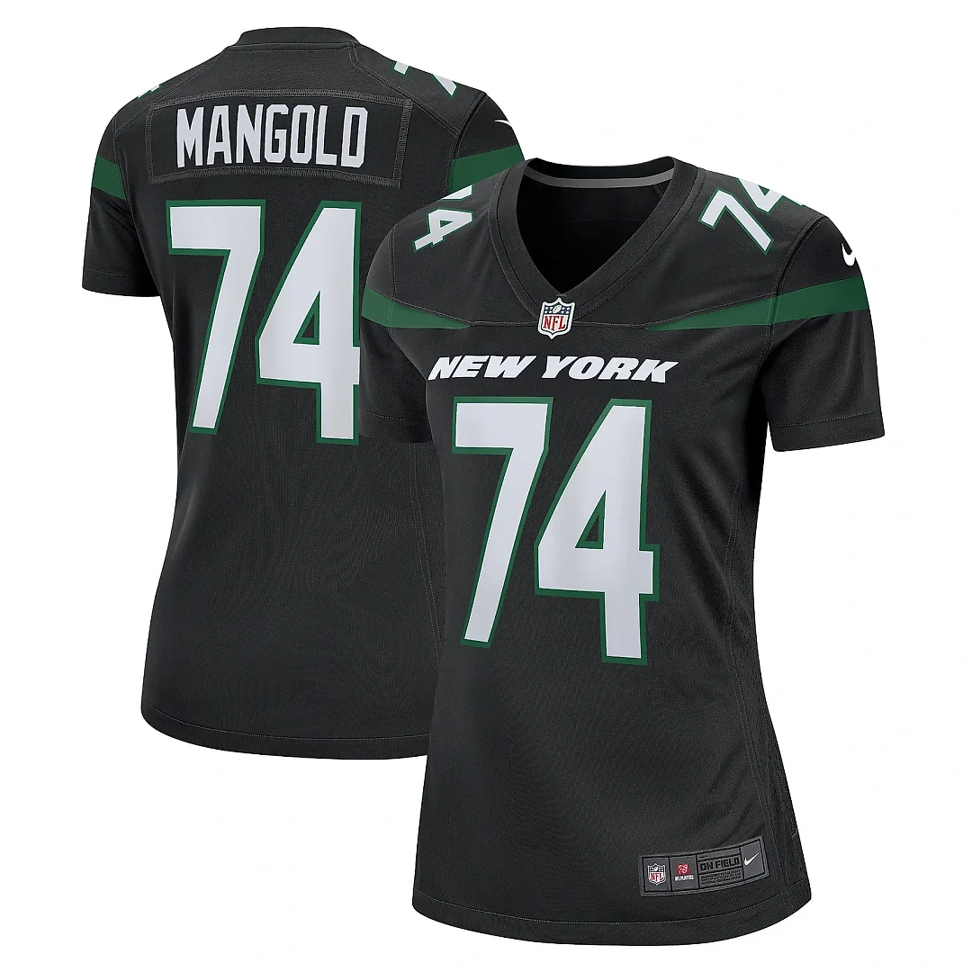 Zennovawear Women's New York Jets Nick Mangold Black Retired Player Jersey