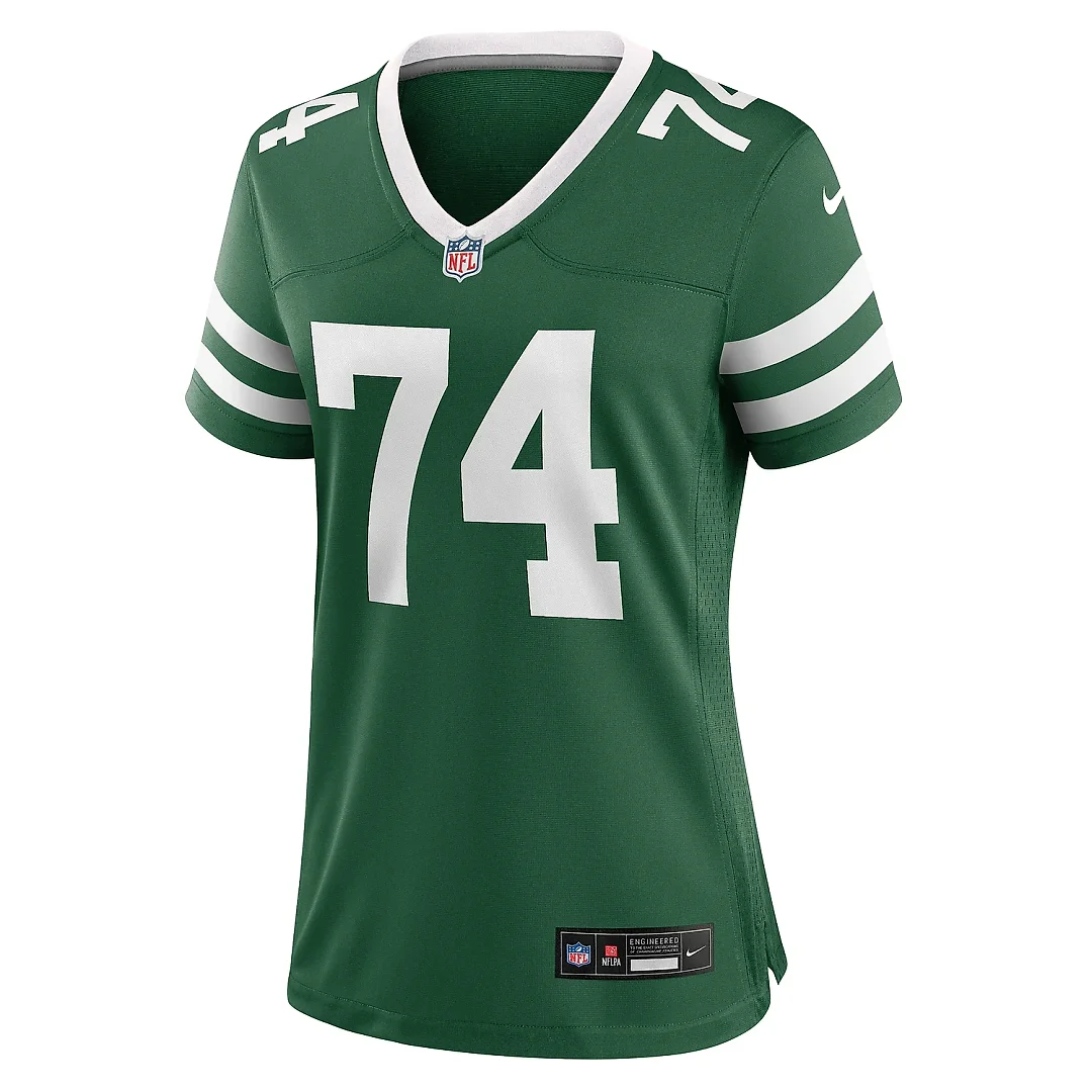 Zennovawear Women's New York Jets Olu Fashanu Legacy Green Team Game Jersey