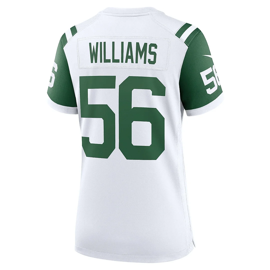 Zennovawear Women's New York Jets Quincy Williams White Classic Alternate Player Game Jersey