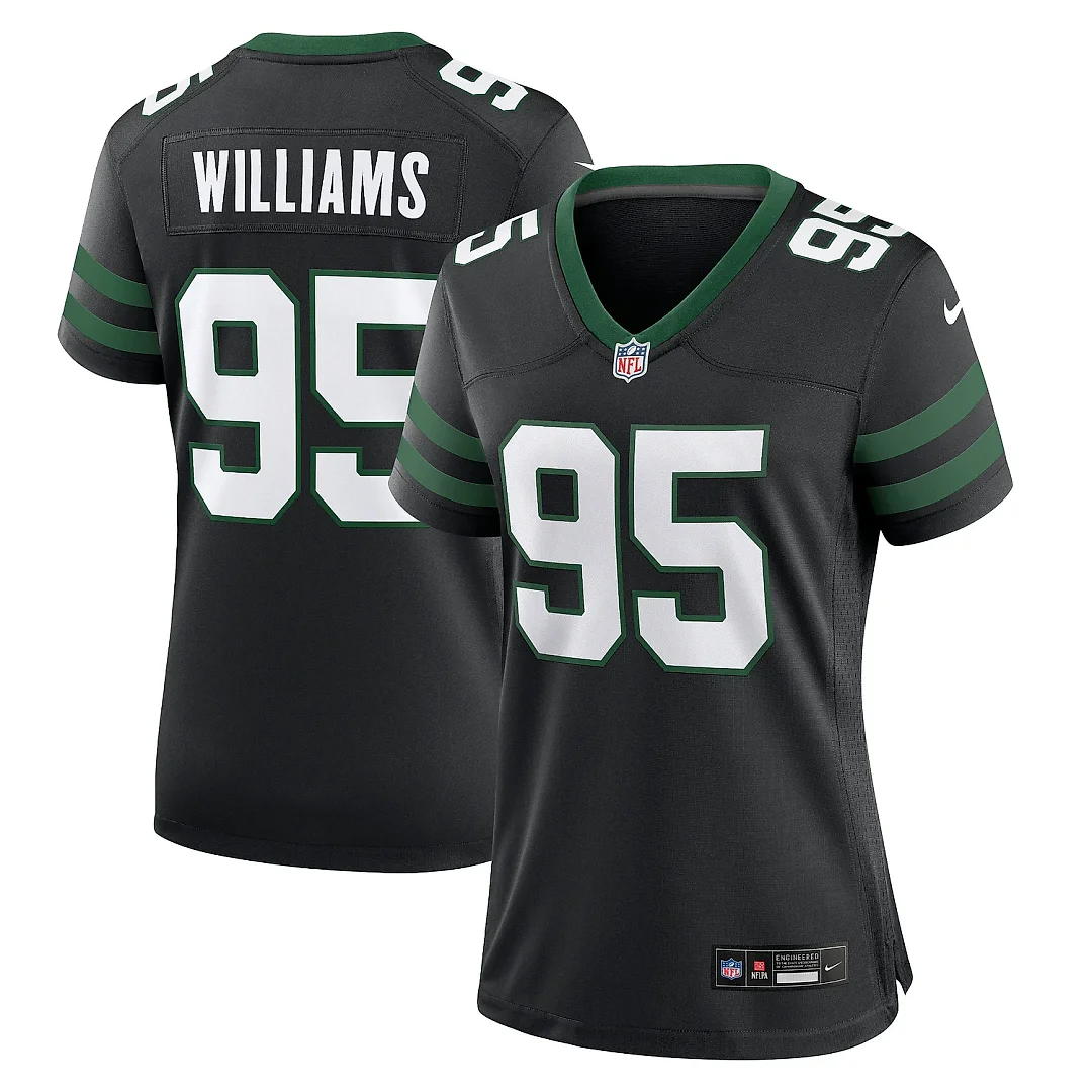 Zennovawear Women's New York Jets Quinnen Williams Legacy Black Alternate Game Jersey