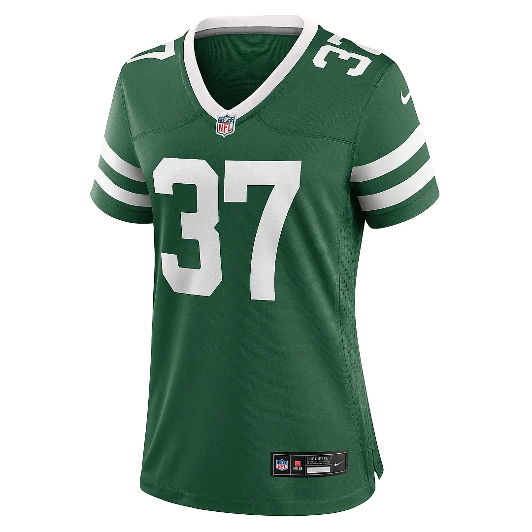 Zennovawear Women's New York Jets Qwan'tez Stiggers Legacy Green Team Game Jersey