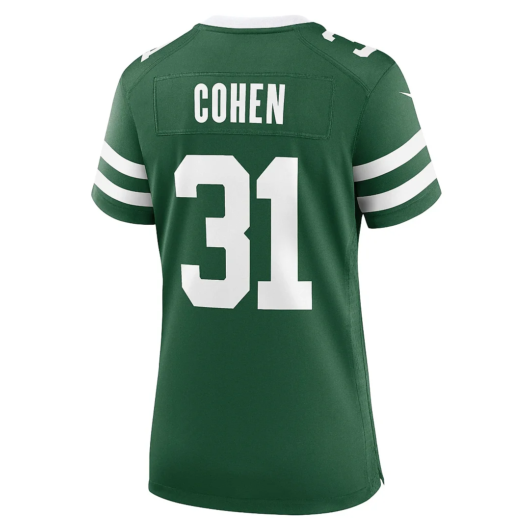 Zennovawear Women's New York Jets Tarik Cohen Legacy Green Team Game Jersey