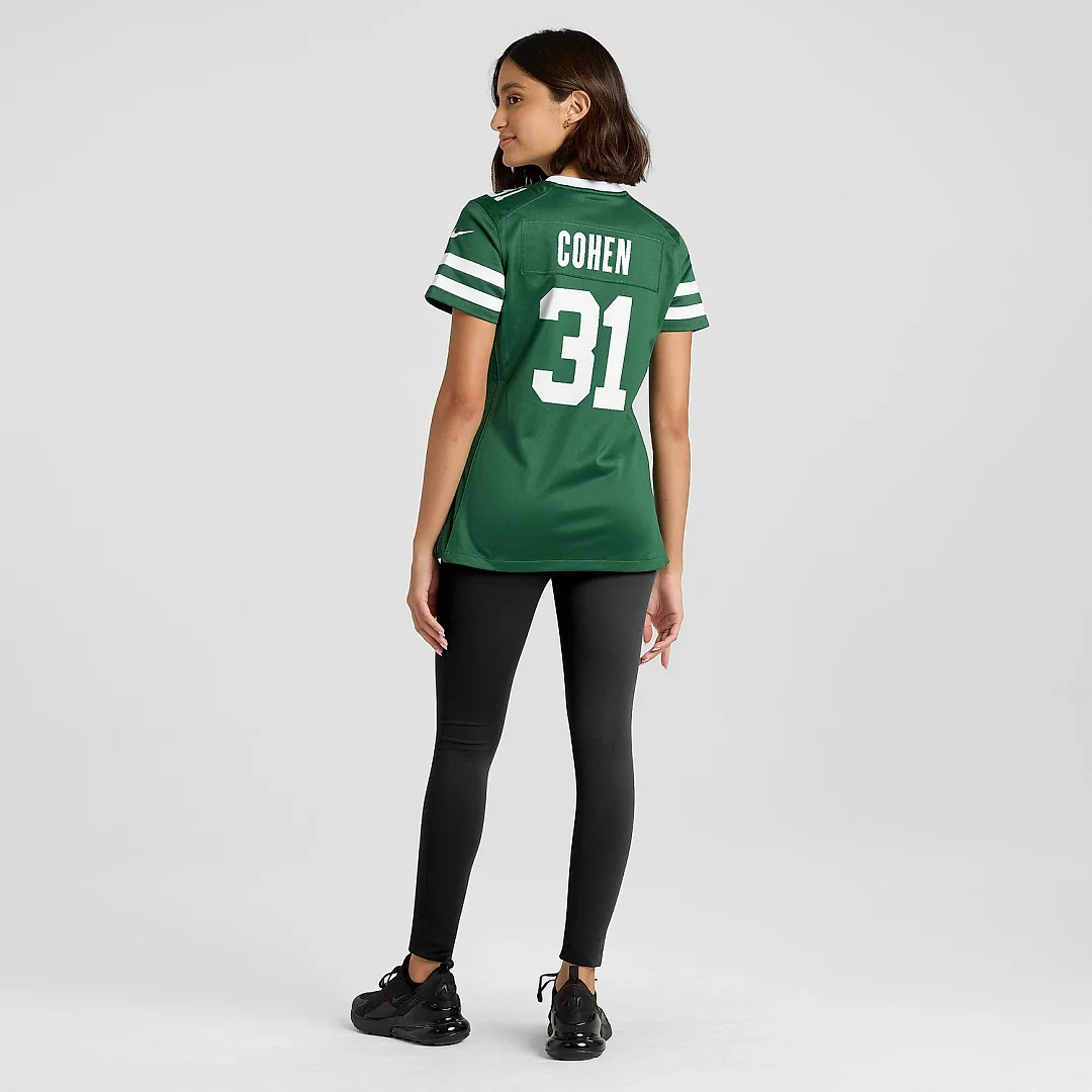Zennovawear Women's New York Jets Tarik Cohen Legacy Green Team Game Jersey