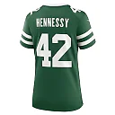 Zennovawear Women's New York Jets Thomas Hennessy Legacy Green Team Game Jersey