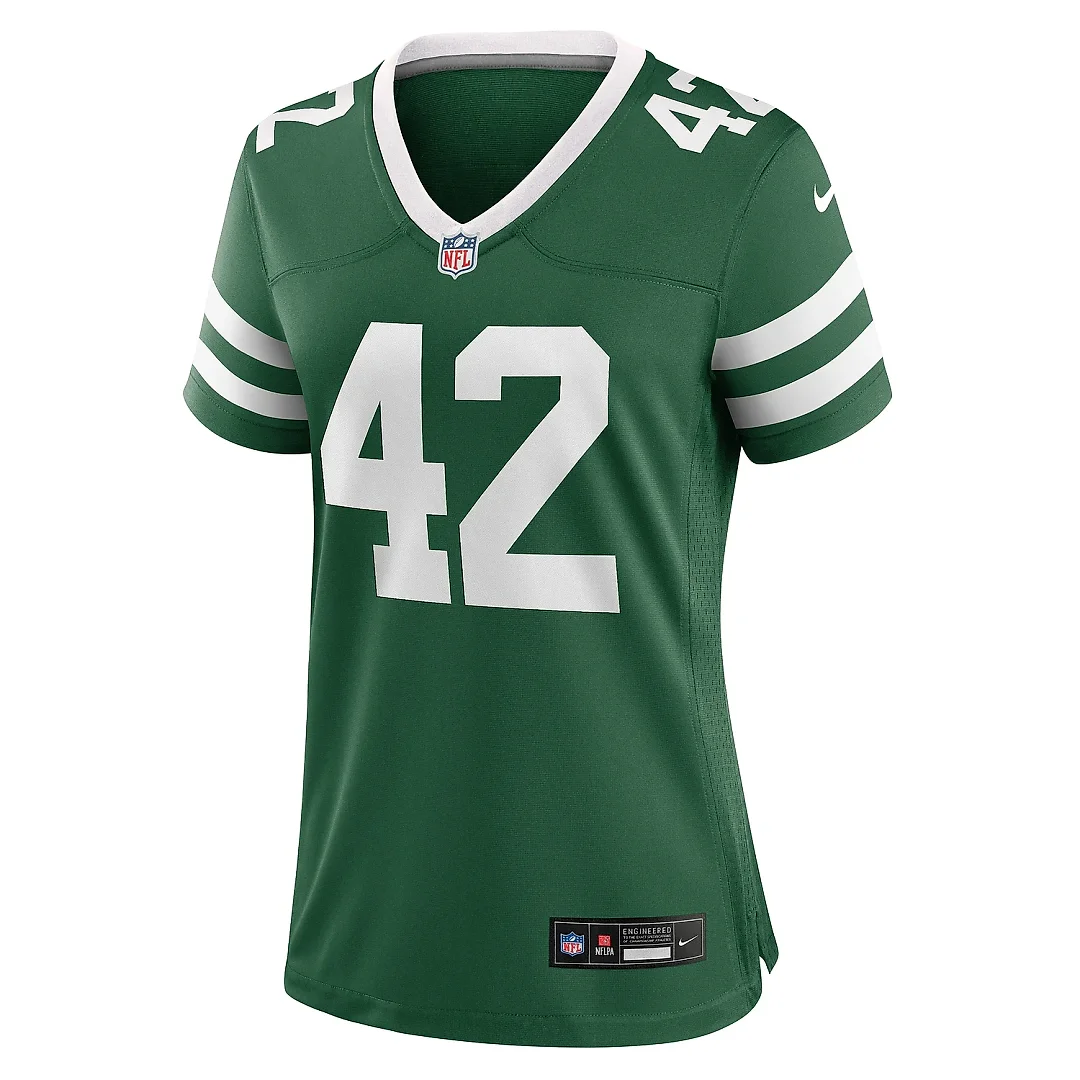 Zennovawear Women's New York Jets Thomas Hennessy Legacy Green Team Game Jersey