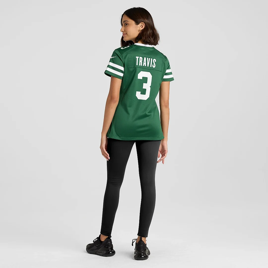 Zennovawear Women's New York Jets Travis Legacy Green Team Game Jersey