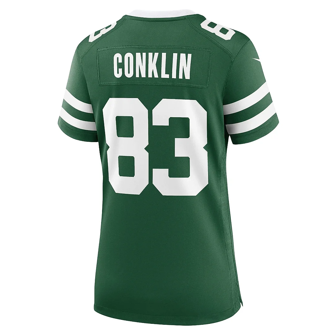 Zennovawear Women's New York Jets Tyler Conklin Legacy Green Team Game Jersey