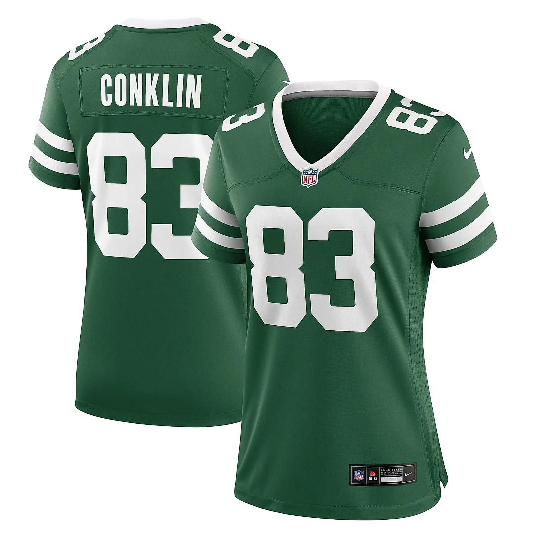 Zennovawear Women's New York Jets Tyler Conklin Legacy Green Team Game Jersey