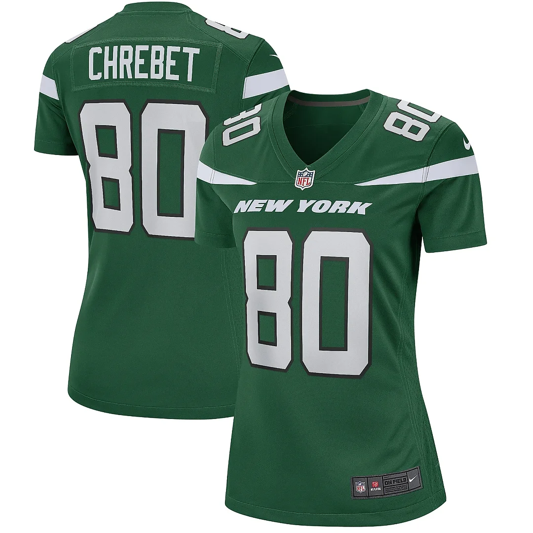 Zennovawear Women's New York Jets Wayne Chrebet Gotham Green Game Retired Player Jersey