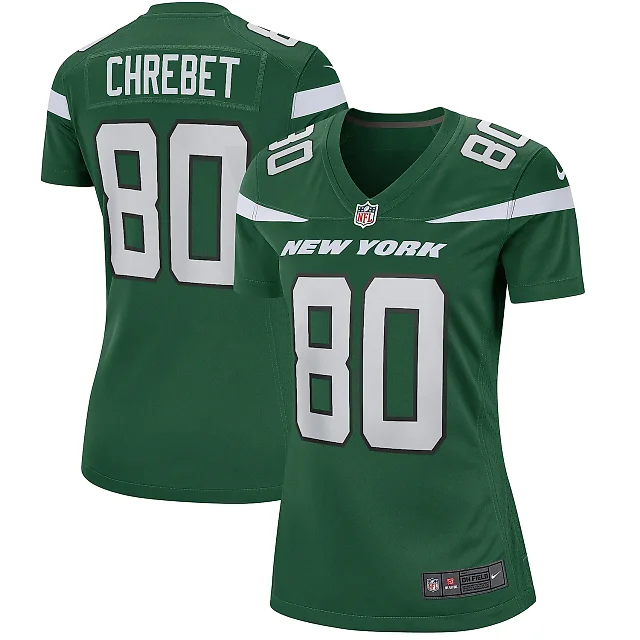 Zennovawear Women's New York Jets Wayne Chrebet Gotham Green Game Retired Player Jersey