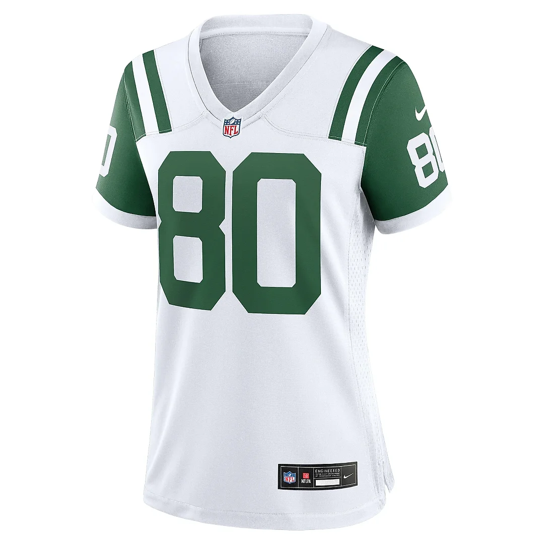 Zennovawear Women's New York Jets Wayne Chrebet White Classic Alternate Retired Player Game Jersey