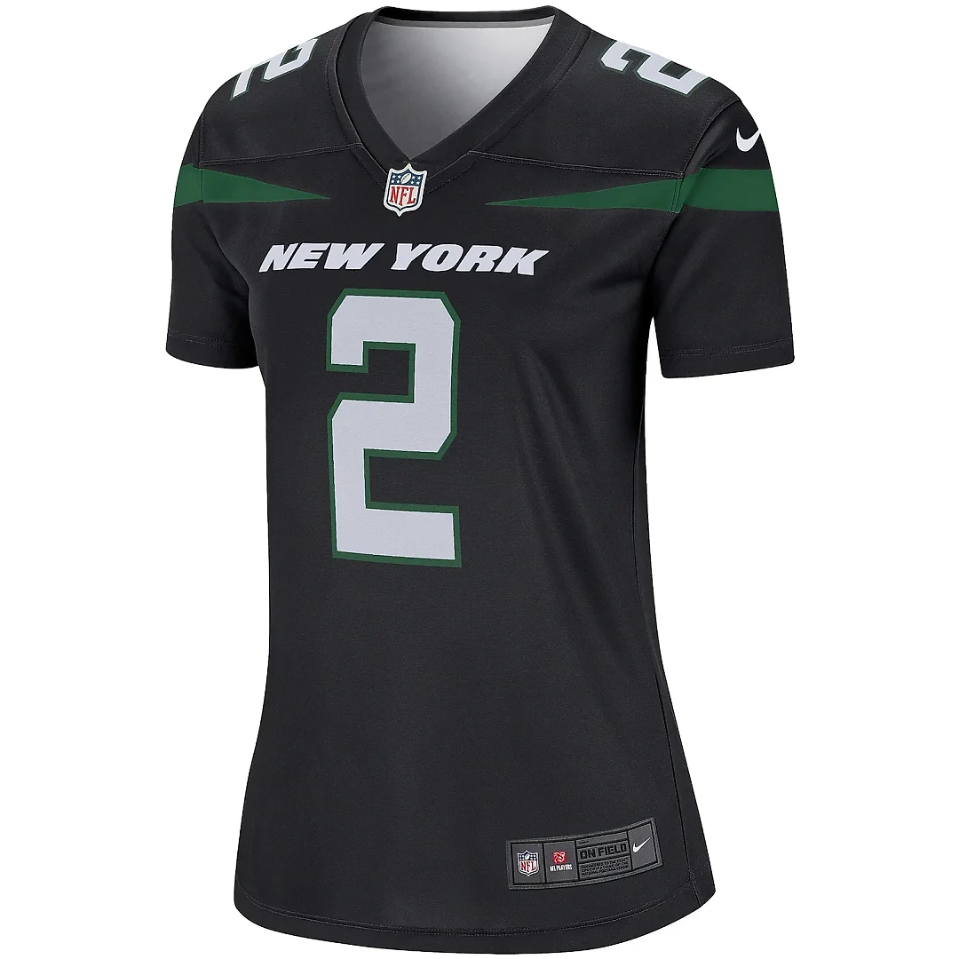 Zennovawear Women's New York Jets Zach Wilson Black Alternate Legend Player Performance Top